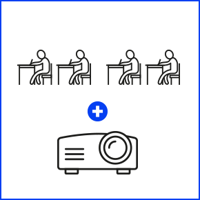 Projectors for multiple classrooms