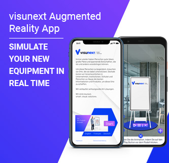 visunext Augmented Reality App - Simulate your new equipment in real time