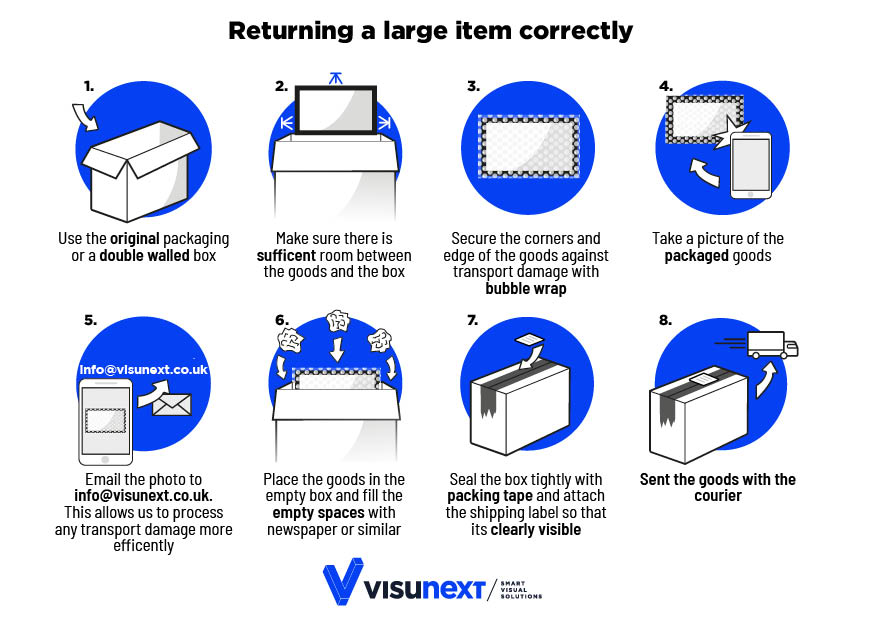 retruning a large item correctly