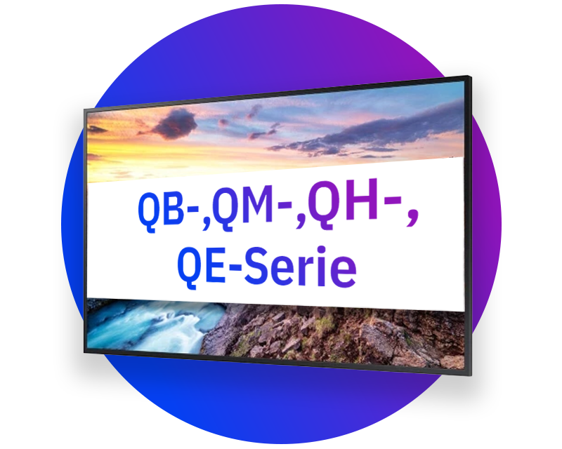 Professional Samsung Standalone Displays (QB, QM, QH, QE Series)